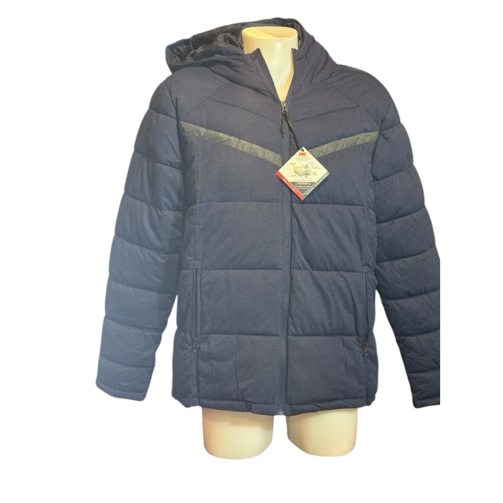 Men's Be Boundless Navy insulated Puffer Jacket Size L hooded